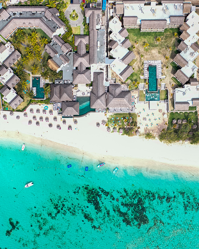 bird view of the resort