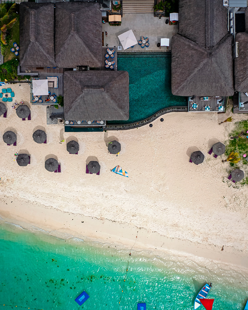 bird view of the resort