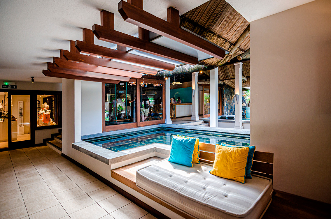 pool and sofa