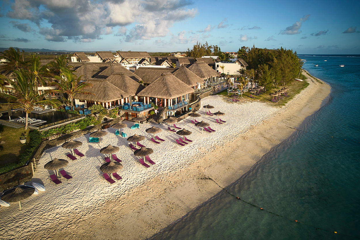 bird view of the resort