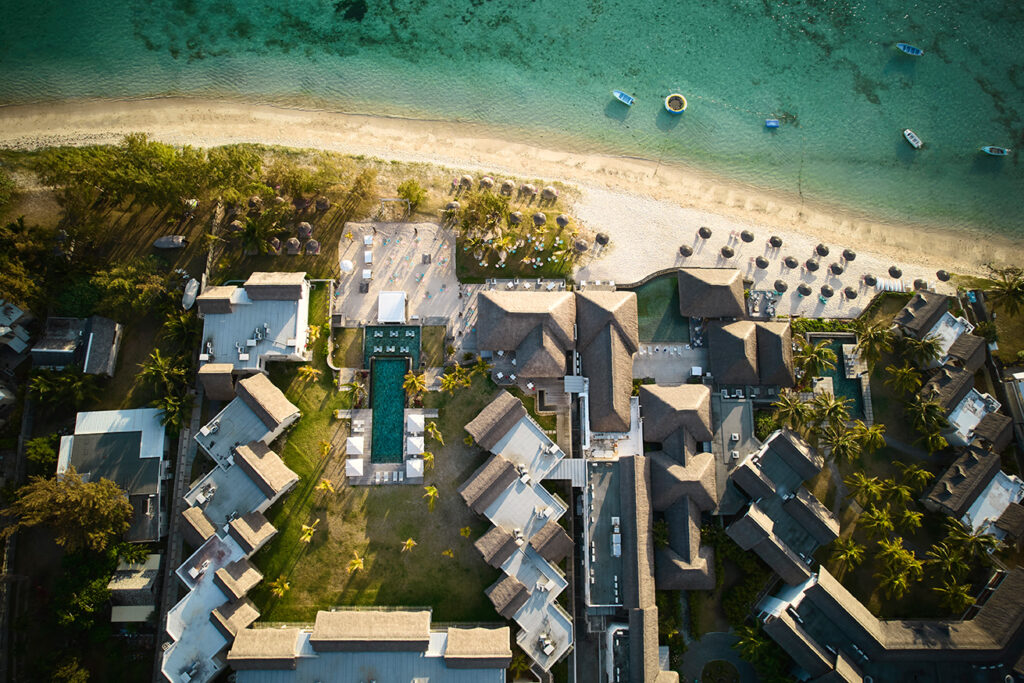 bird view of the resort
