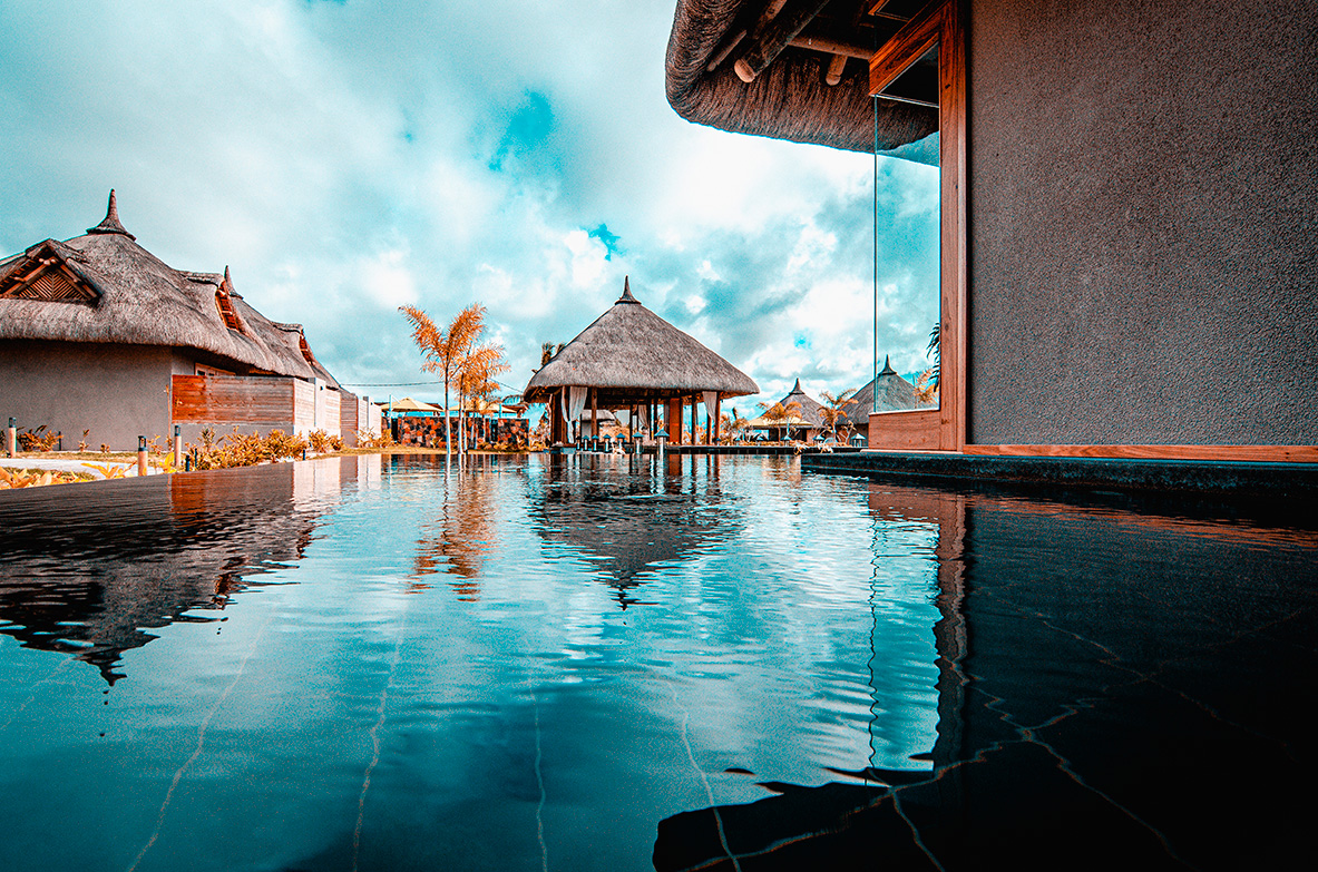 C Mauritius Spa pool view