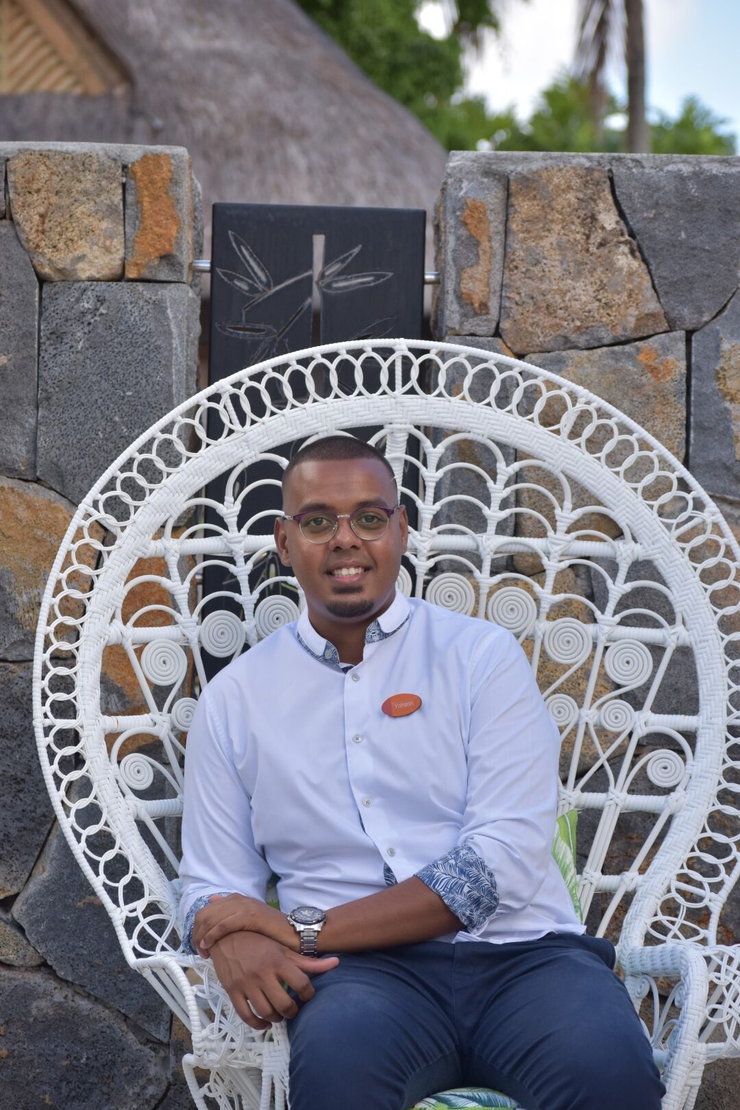 Yohann DJ sitting down